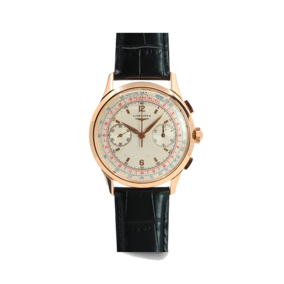 Longines Flyback-Chronograph 30CH in rose gold (1961) 5967-11114014 kol saati