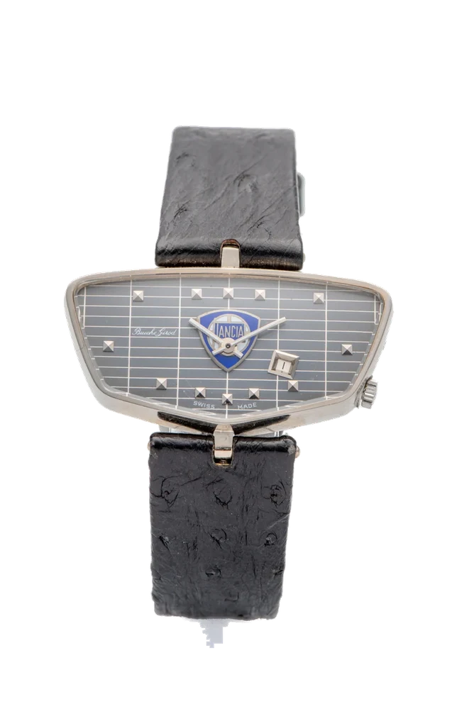 Bueche-Girod Ref. WG 7798-1, self-winding, Lancia “Fulvia” automobile radiator grill; 18K white gold (“ ”) kol saati