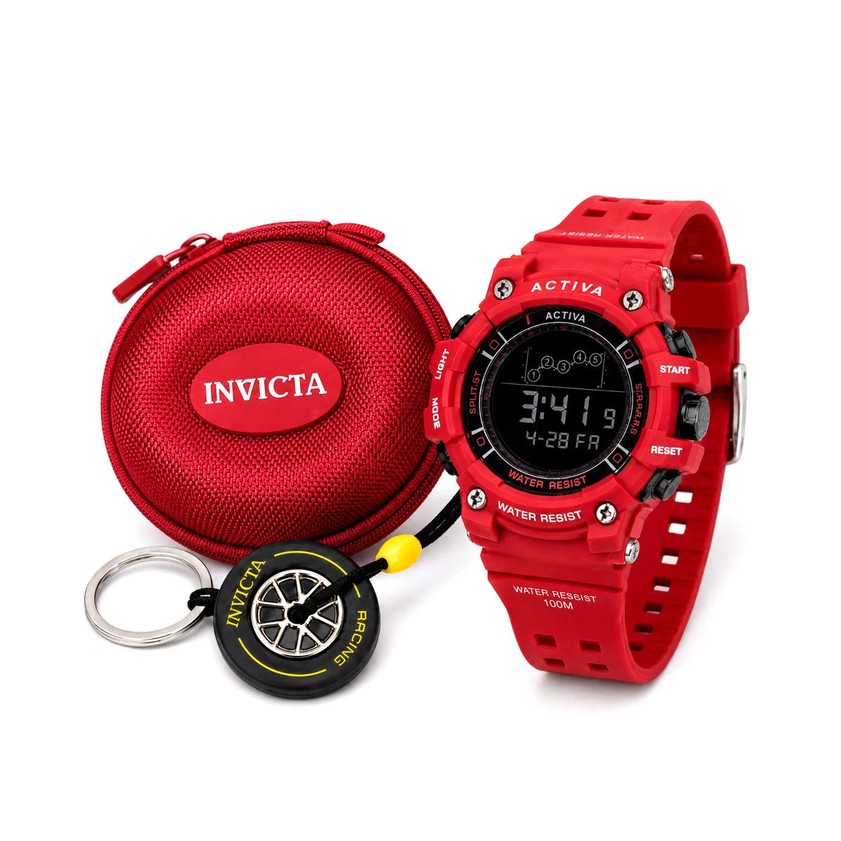 Activa Set Rally Edition X Invicta - , Watch - 50mm, Red (ACW-GA-M-104) 50 mm kol saati