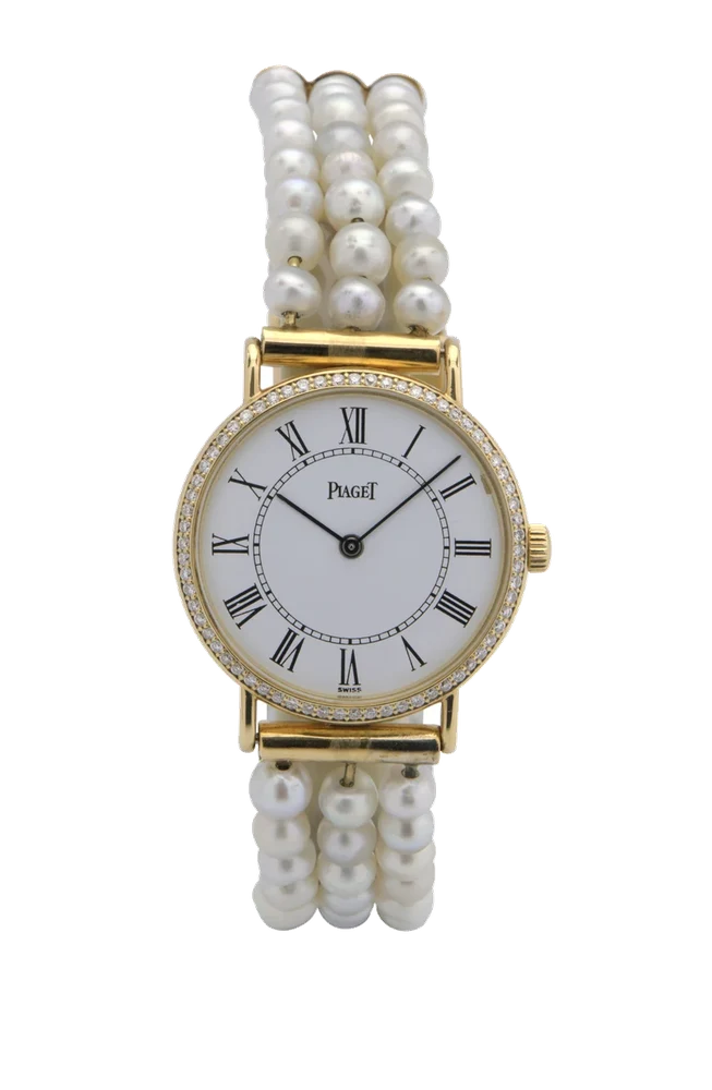 Piaget PIAGET, REF. 9005N, JOAILLERIE, YELLOW GOLD, DIAMOND SET AND PEARL kol saati