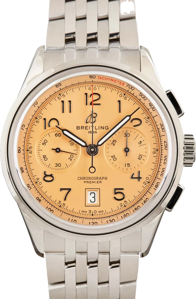 Breitling Premier B01 Chronograph 42 Copper Dial AB0145331K1A1 42 mm kol saati