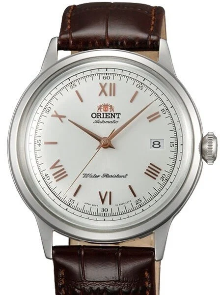 Orient Scratch and Dent - 2nd-Gen Automatic Dress Watch with White Dial, Rose Goldtone Han