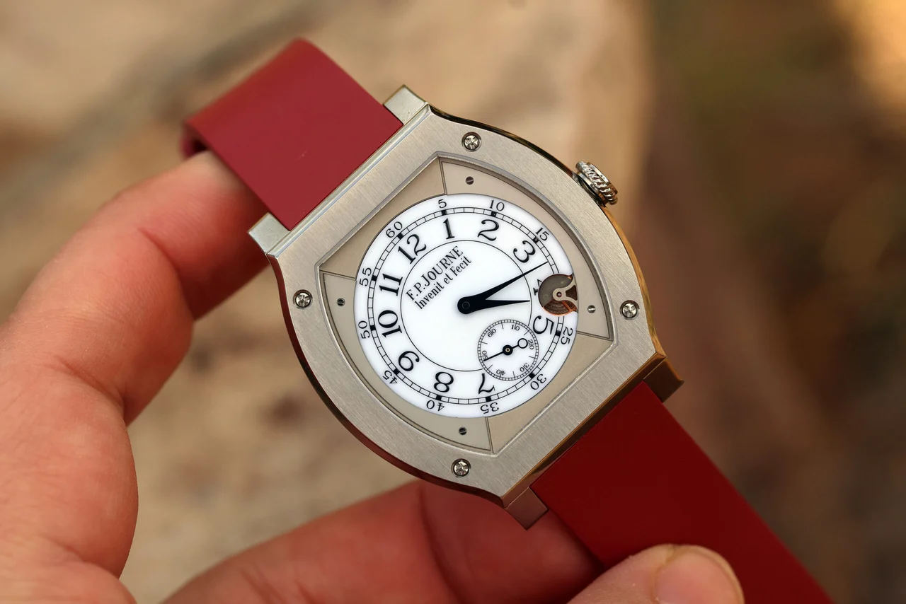 F.P. Journe Elegante 48 Titanium ref. ELHT White Lume Dial 40 mm kol saati