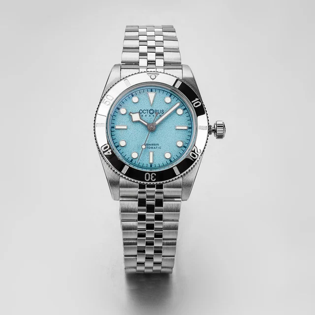 Octopus Kraken Automatic Men Watch OCT025 Oct025-BB54-浅蓝/银圈-五铢-PT kol saati