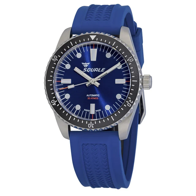Squale Montauk 300M Swiss Automatic Diver with Rich Blue Dial #MTK-22 kol saati