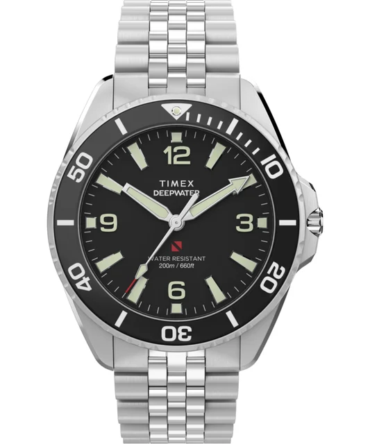 Timex Deepwater Arctic 40.5mm Stainless Steel Bracelet Watch TW2Y64500VQ kol saati