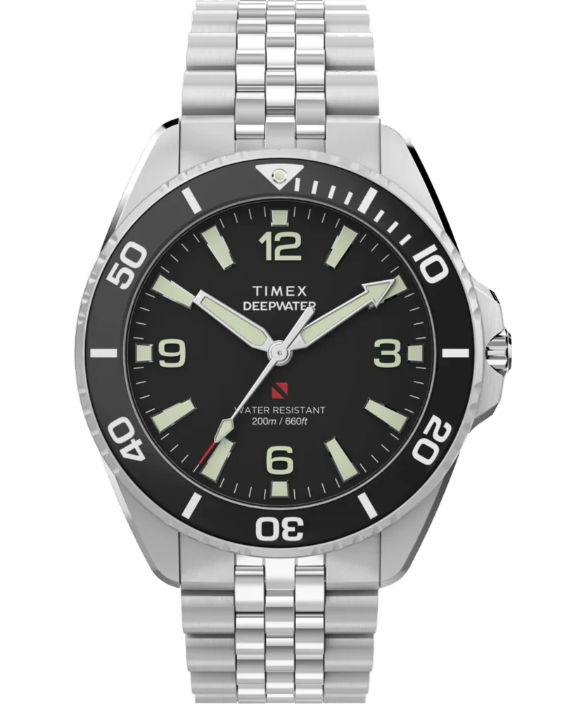 Timex Deepwater Arctic 40.5mm Stainless Steel Bracelet Watch TW2Y64500 40.5 mm kol saati