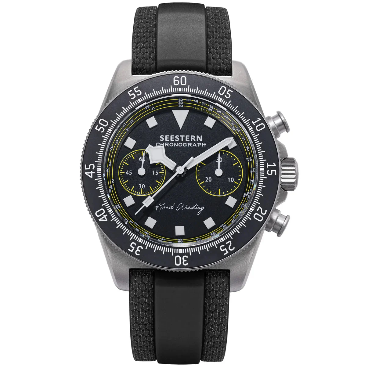 Sugess Seestern Chrono S443 Chronograph Yellow ST19 Movement Lumed 41 mm kol saati