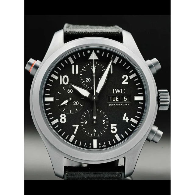 IWC Pilot Double Chronograph Top Gun Ceratanium IW371815 210000033569 kol saati