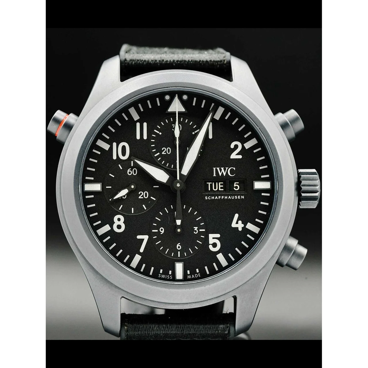 IWC Pilot Double Chronograph Top Gun Ceratanium IW371815 210000033569 44 mm kol saati