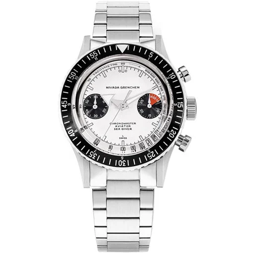 Nivada Grenchen Chronomaster White Panda Manual 86010WM20L kol saati