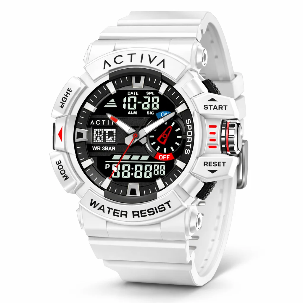 Activa Vord X Invicta Digital Watch - 49mm, White (ACW8043-004) 49 mm kol saati