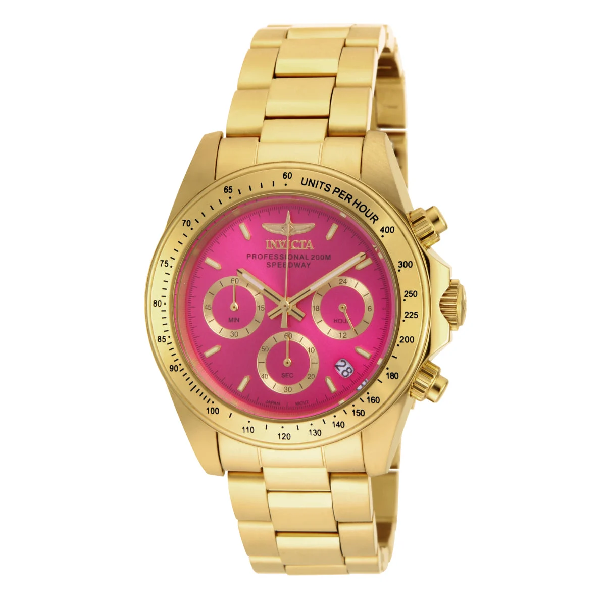 Invicta Speedway Torvane Watch - 39.5mm, Gold (ZG-18255) 39.5 mm kol saati