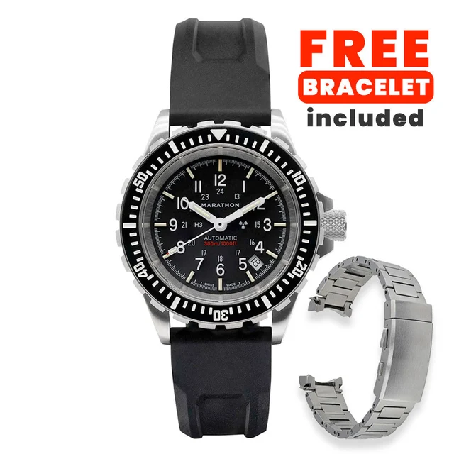 Marathon Swiss Made, GSAR Automatic Military Divers Watch with Sapphire Crystal #WW194006N