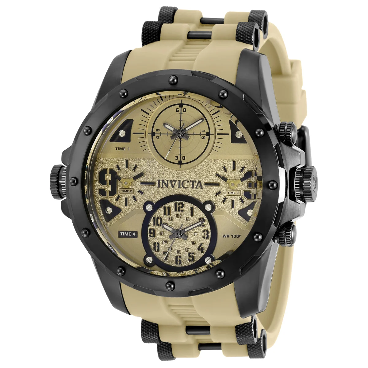 Invicta Coalition Forces Sniper Watch - 50mm. Black, Light Brown (31139) 50 mm kol saati