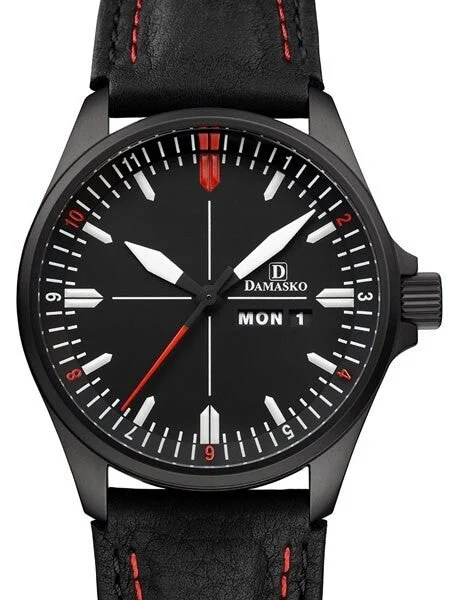 Damasko Swiss ETA Automatic with a 41.8mm Black Ion Stainless Steel Case #DA343BK 41.8 mm kol saati