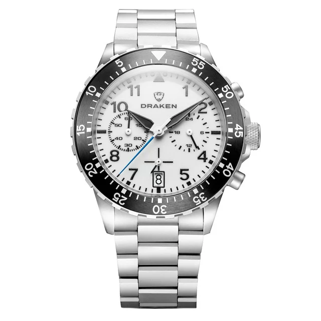 Draken Kruger 'A' Titanium Chronograph with Full Lume Dial #DKN-07 kol saati