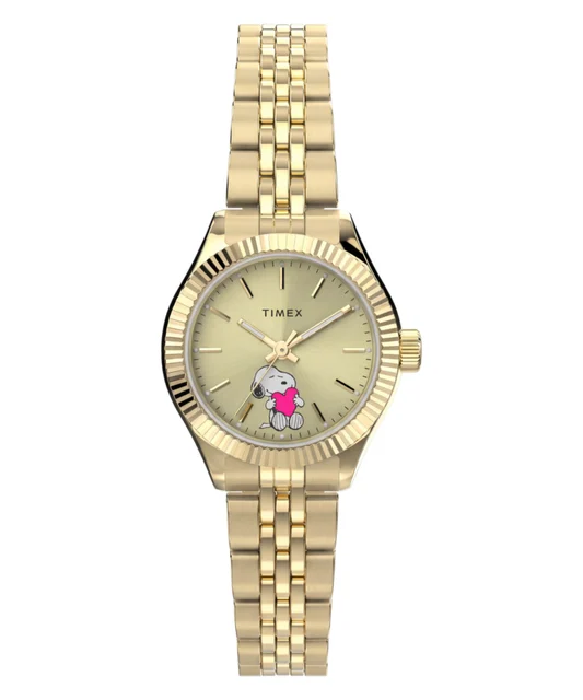 Timex Peanuts x Legacy Mini Heart Hug 25mm Stainless Steel Bracelet Watch TW6A07400VQ kol