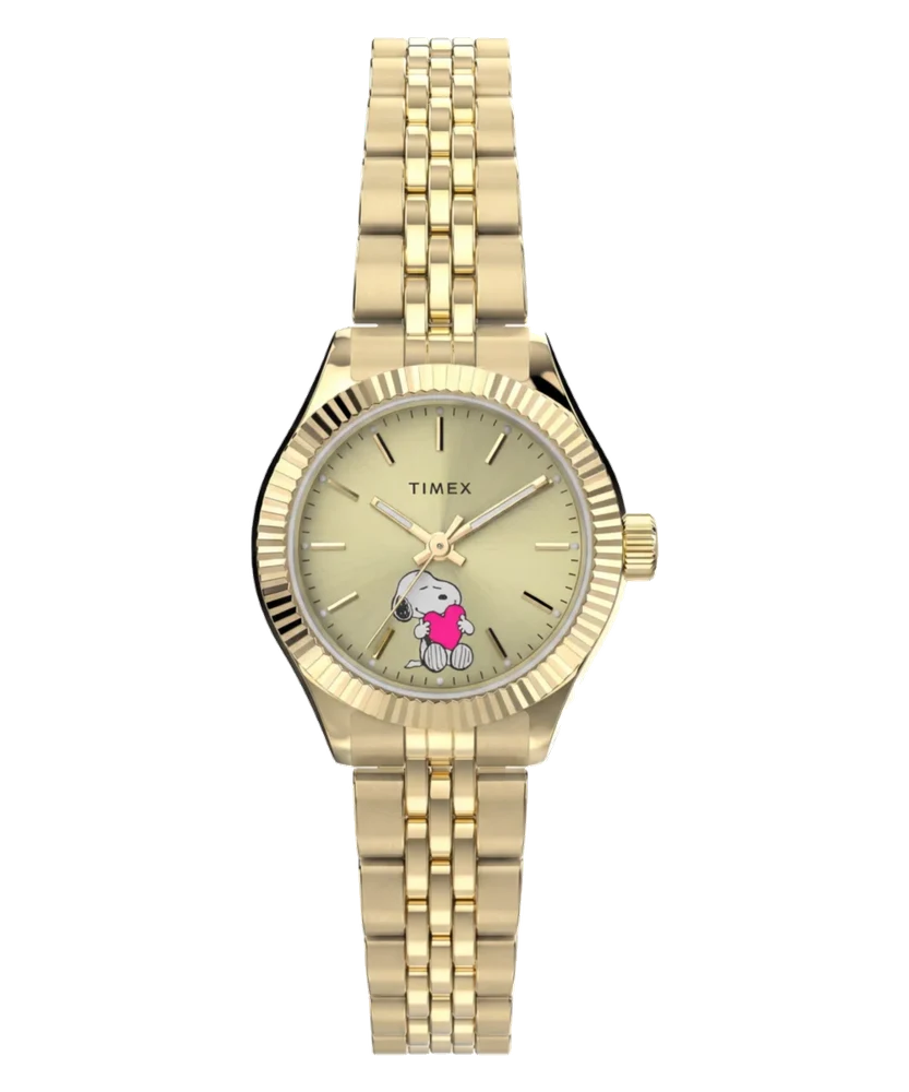 Timex Peanuts x Legacy Mini Heart Hug 25mm Stainless Steel Bracelet Watch TW6A07400 25 mm kol saati