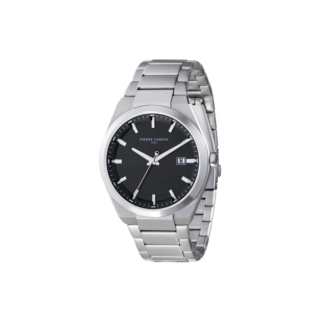 Batignolles Robust Stainless Steel watch with Black Dial with a Metal Links Strap CML.0017
