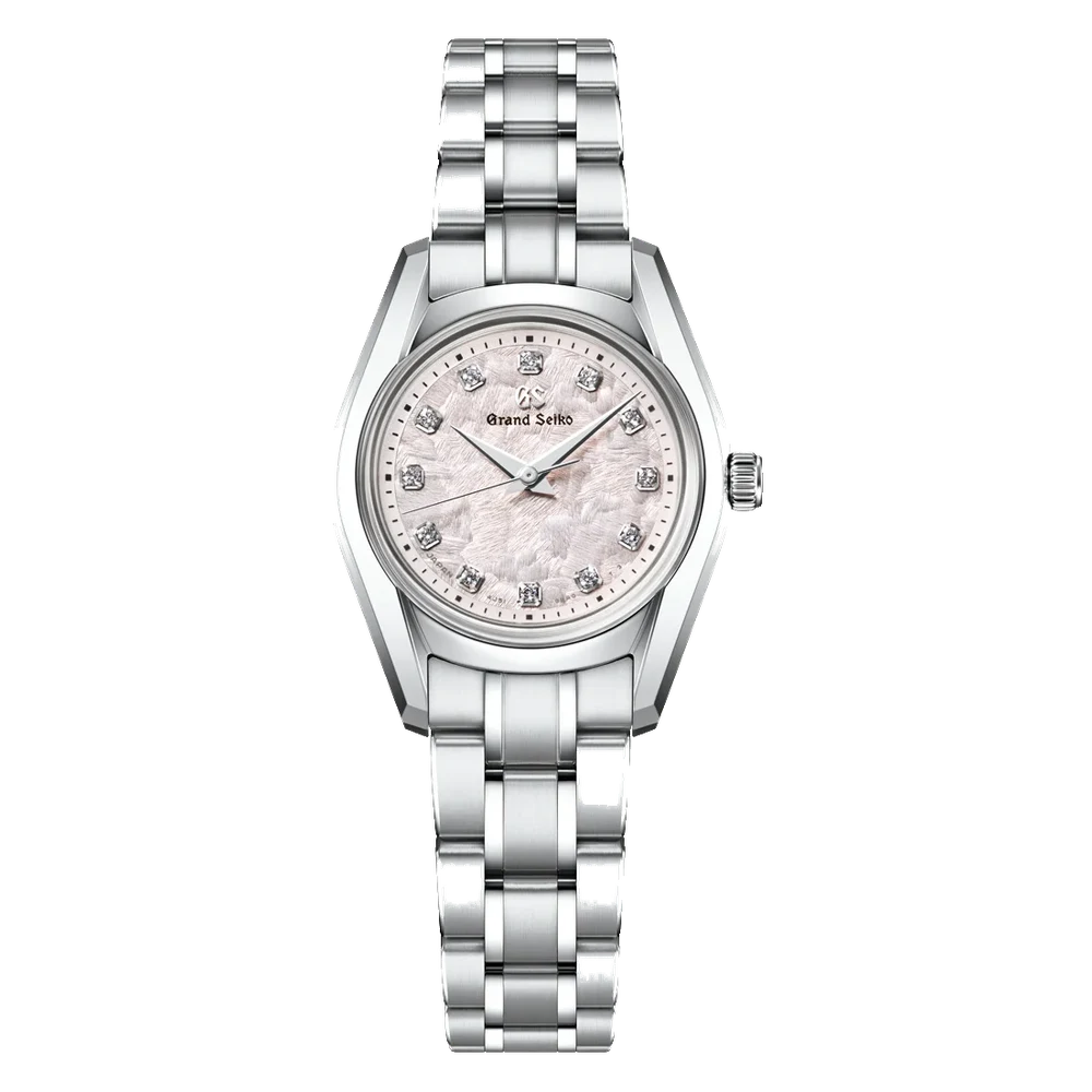 Grand Seiko Quartz 62GS model with a dial inspired by cherry blossoms STGF387 26 mm kol saati
