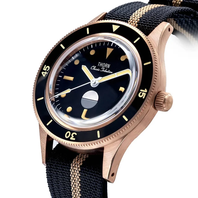THORN Retro 50-fathoms Bronze Diver Watch 西流铜壳-五十寻-无辐射- 有logo 875 kol saati