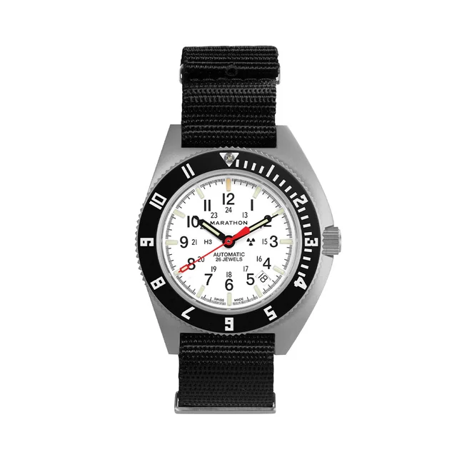 Marathon SSNAV-D Arctic Edition 41mm - White on Nylon Defense Standard Strap WW194030SS-05