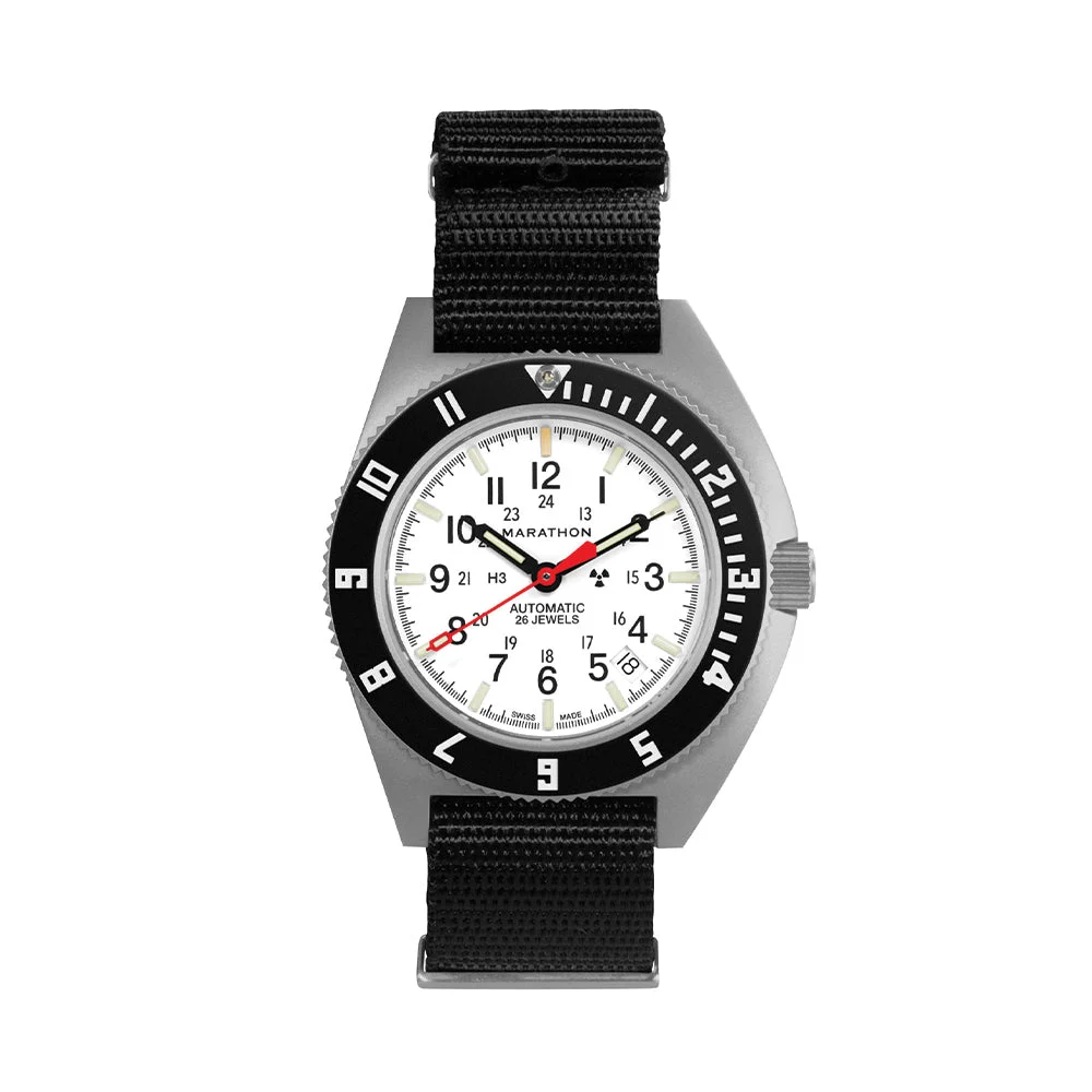 Marathon SSNAV-D Arctic Edition 41mm - White on Nylon Defense Standard Strap WW194030SS-0503 41 mm kol saati