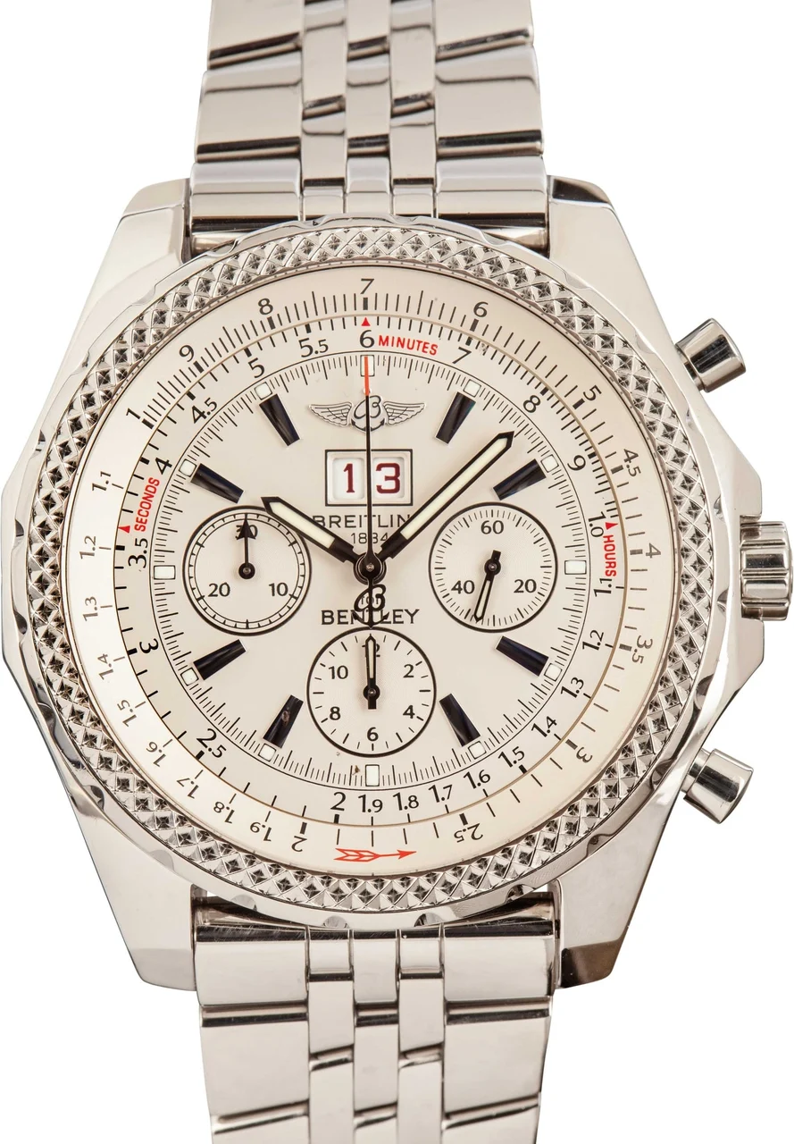 Breitling Bentley Stainless Steel Silver Dial A4436212/G573 kol saati