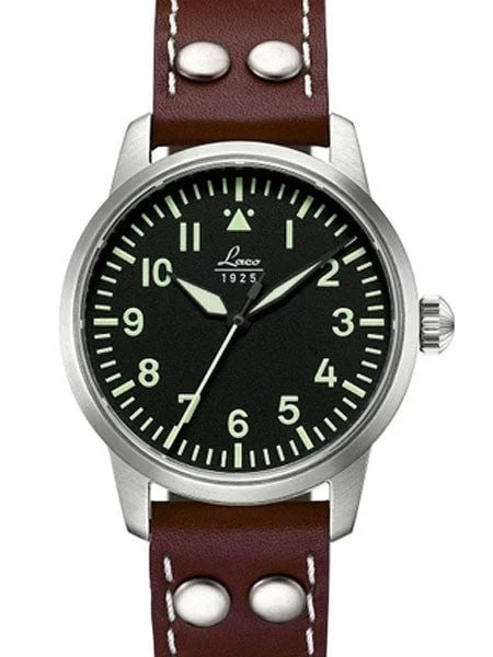 Laco Osaka Type A Dial Automatic Pilot Watch, New Sapphire Crystal #861798 kol saati
