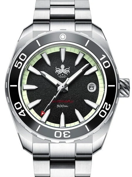Phoibos Proteus 300-Meter Automatic Dive Watch with AR Double Dome Sapphire Crystal #PY024C 42 mm kol saati
