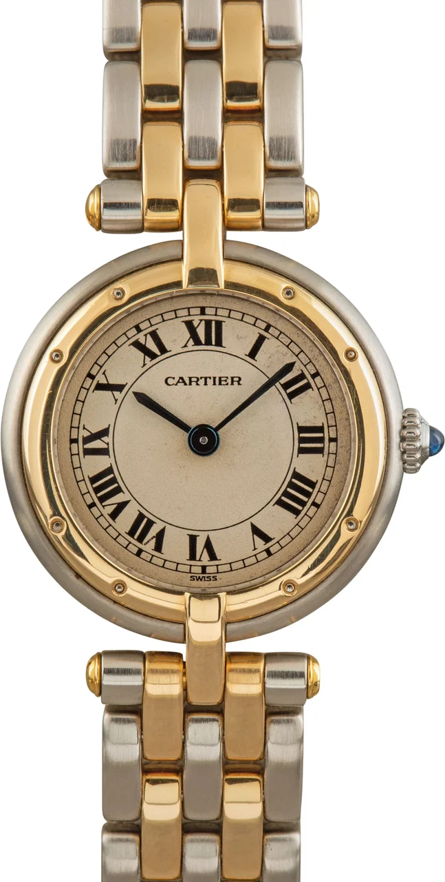 Cartier Cougar Panthere Vendome Steel & Gold 166920 23 mm kol saati