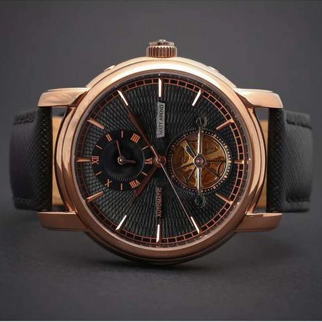 Matt Arend Tour De Noir Dual Time Redgold MA 774 TOUR DE NOIR DUAL TIME REDGOLD kol saati