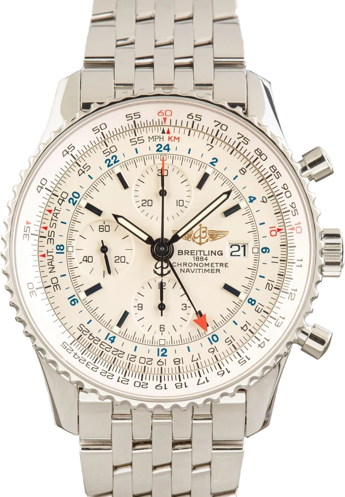 Breitling Navitimer World GMT 46 Silver Dial A2432212/G571 46 mm kol saati