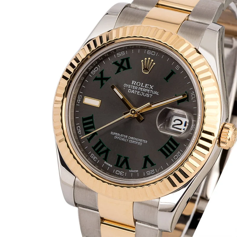 Rolex Datejust 116333 Slate Roman Dial 116333GYRO 41 mm kol saati