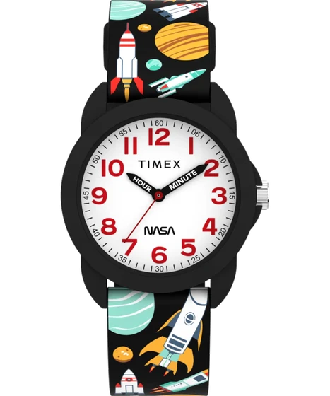 Timex Kids Time Teacher 30mm Silicone Strap Watch TW2Y59800 kol saati