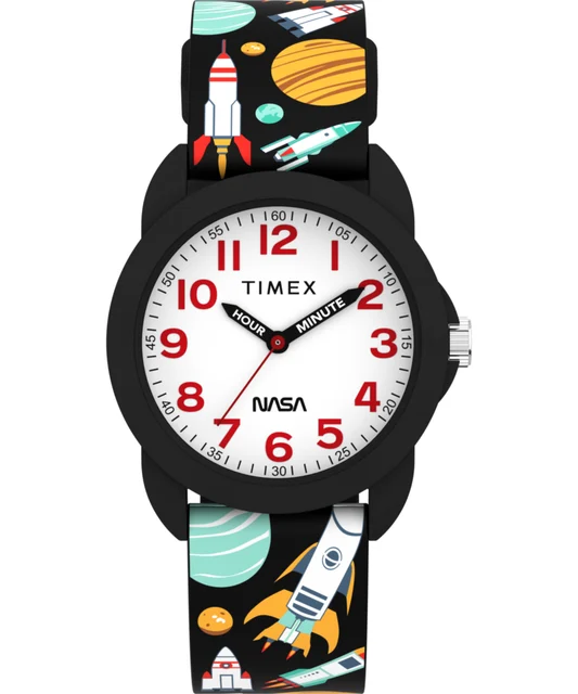 Timex Kids Time Teacher 30mm Silicone Strap Watch TW2Y59800JT kol saati