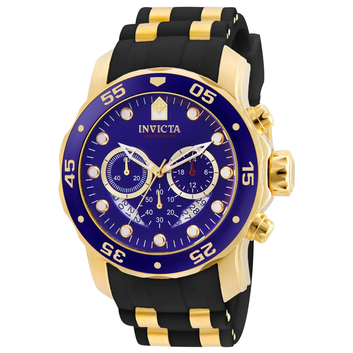 Invicta Pro Diver SCUBA Watch - 48mm. Gold, Black (ZG-6983) 48 mm kol saati