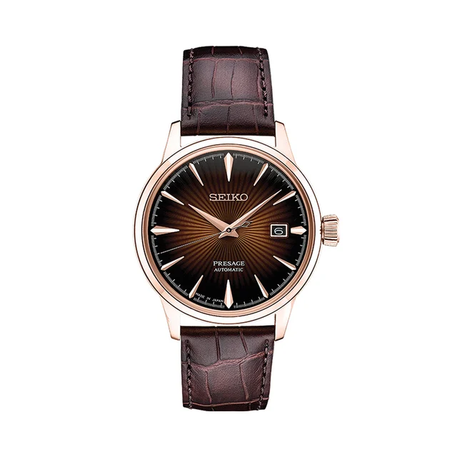 Seiko Presage Cocktail Time 40.5mm - Burgundy on Leather Strap SRPB46 kol saati