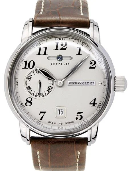 Graf Zeppelin Retro-Styled Hand Wind Mechanical Watch with Small Seconds #7636-5 kol saati