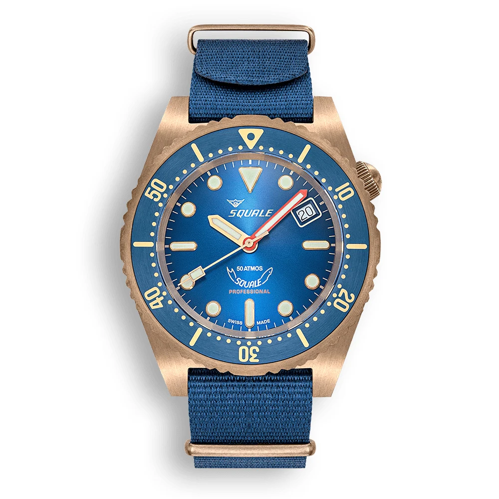 Squale 1521BRONBL.NB20 42 mm kol saati