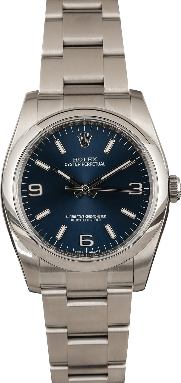 Rolex Oyster Perpetual 116000 Luminous Arabic Hours 116000BLASO 36 mm kol saati