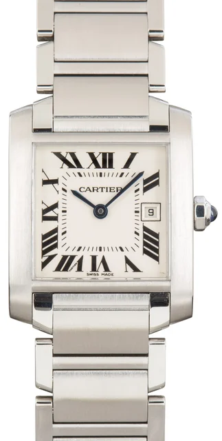 Cartier Tank Francaise Stainless Steel Mid Size W51011Q3 kol saati
