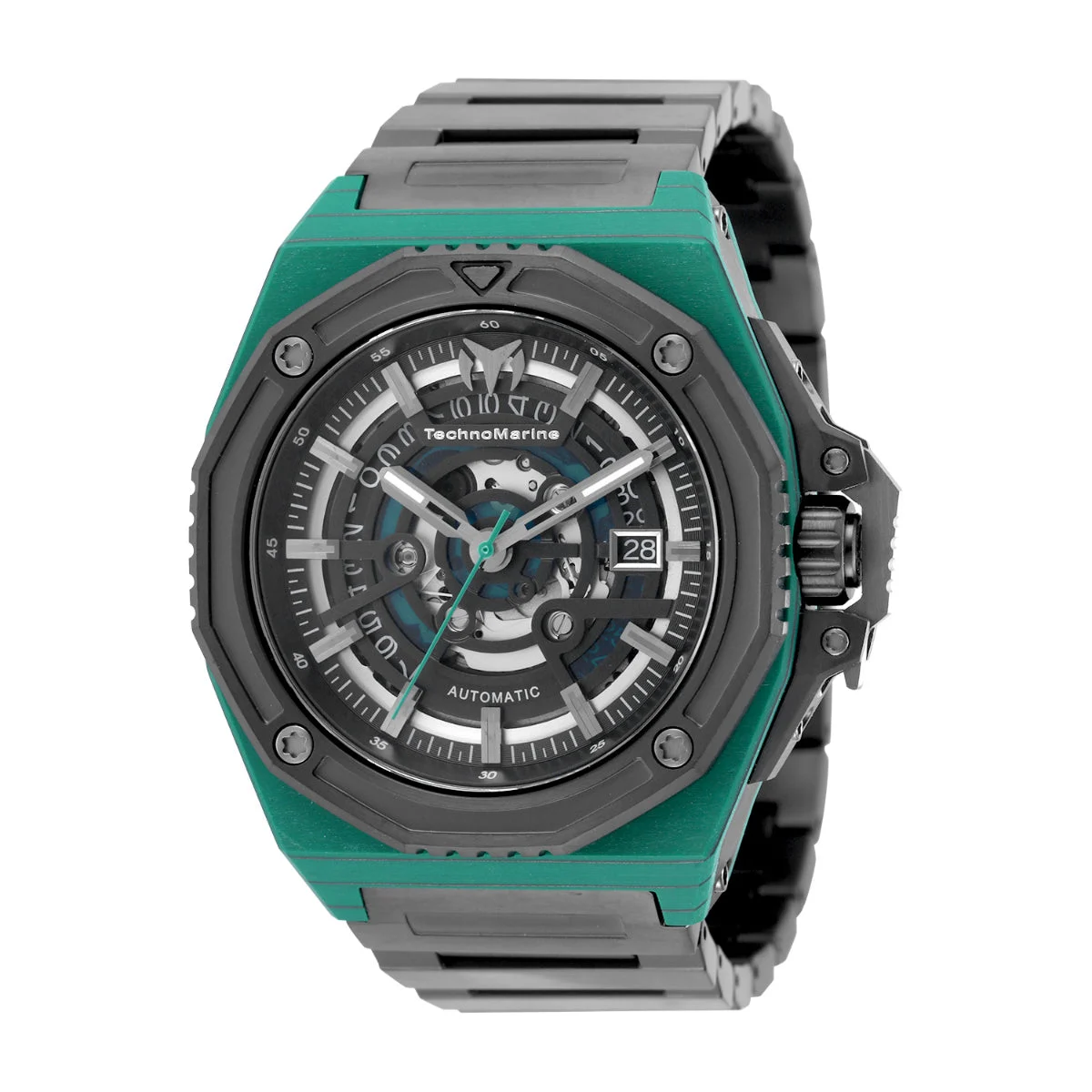 Technomarine Carbon Nautic Marine Automatic Watch with Forged Carbon Case - 45mm. Black (TM-525002) 45 mm kol saati