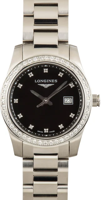 Longines Conquest Classic Diamond Dial & Bezel L3.300.0.57.6 kol saati
