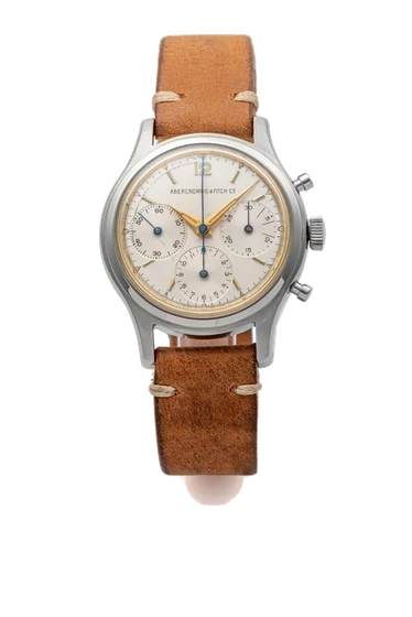 Heuer HEUER, REF. 2443, CHRONOGRAPH,RETAILED BY ABERCROMBIE & FITCH, VALJOUX 72, STEEL kol