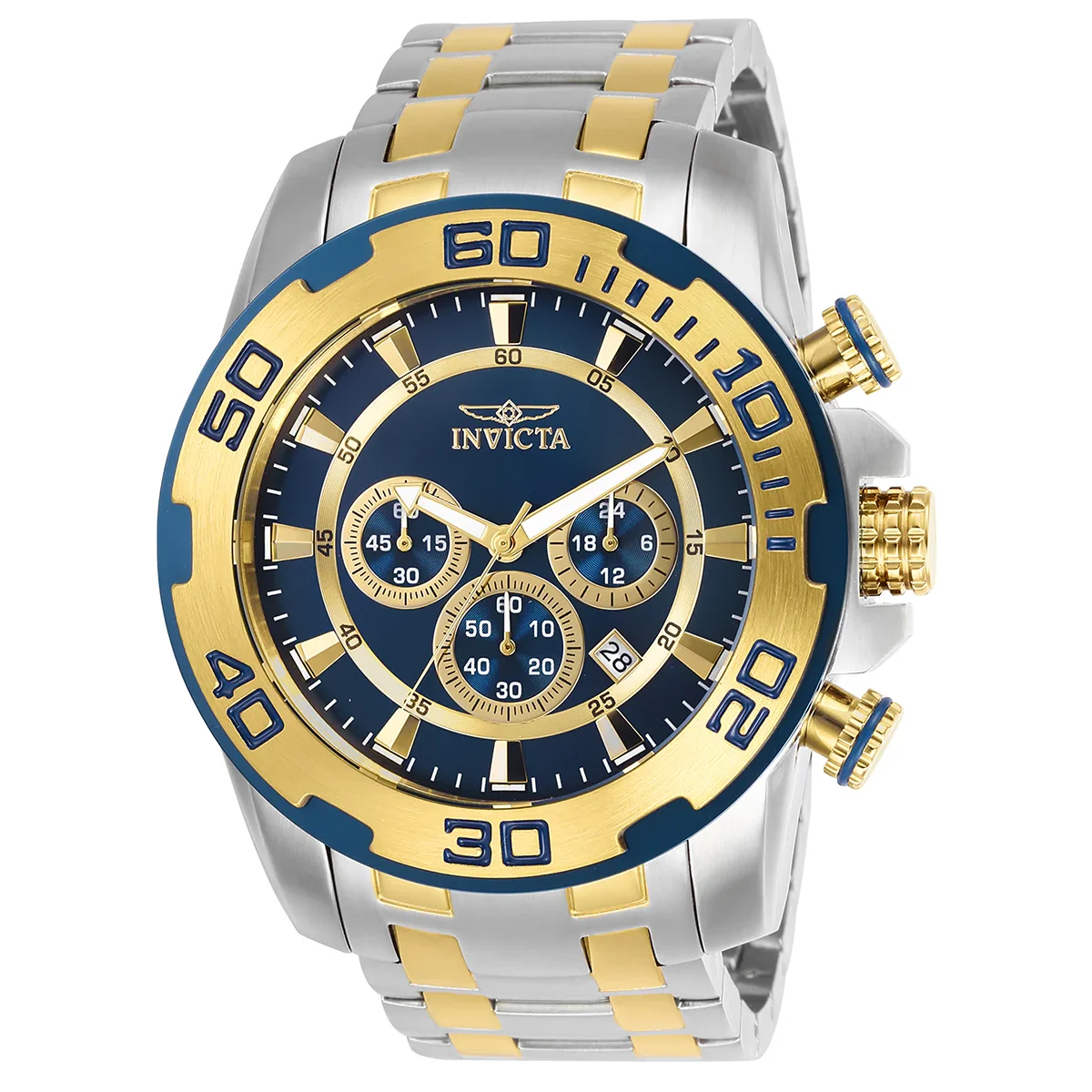 Invicta Pro Diver SCUBA Watch - 50mm, Steel, Gold (26296) 50 mm kol saati