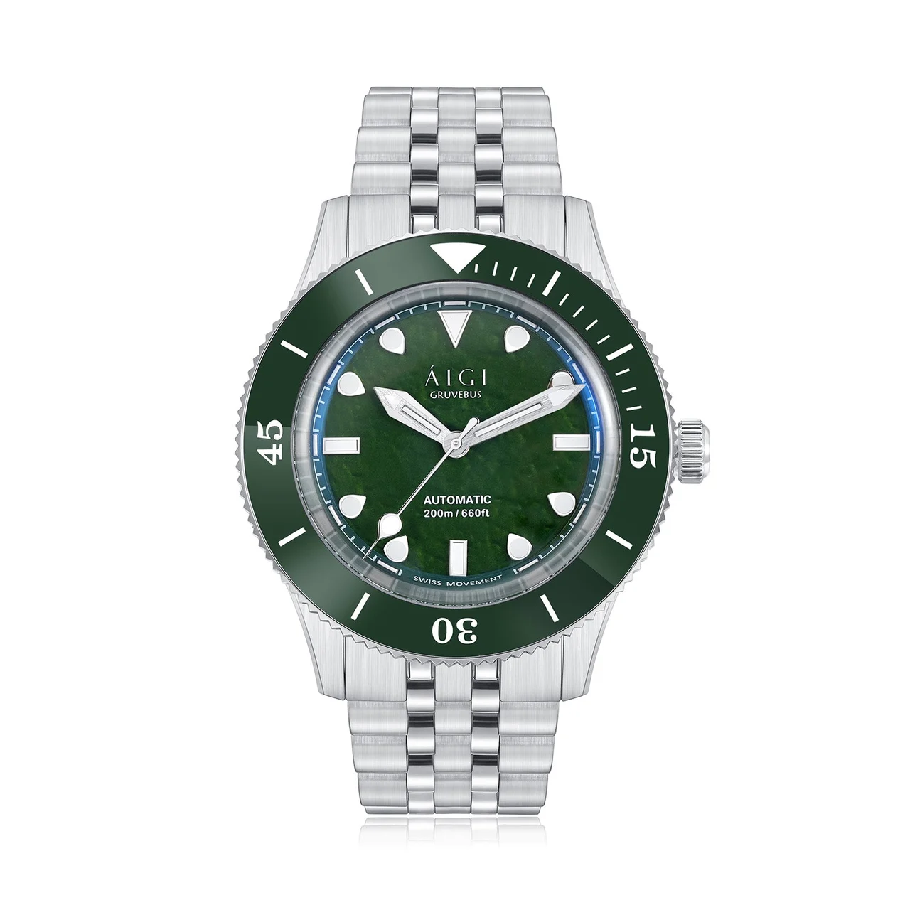 AIGI Watches Gru-green 40 mm kol saati