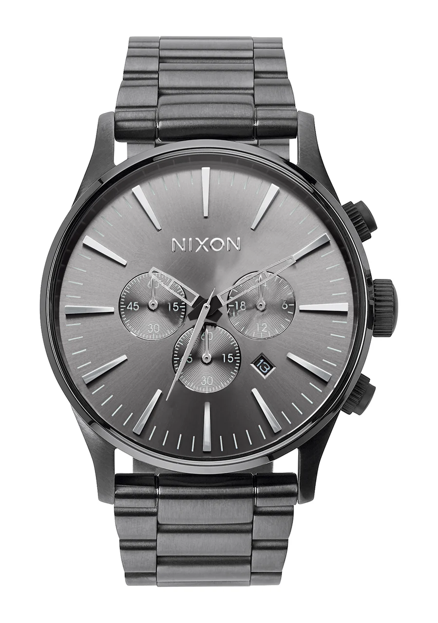 Nixon US Sentry Chrono - All Gunmetal A1390-632-00 42 mm kol saati