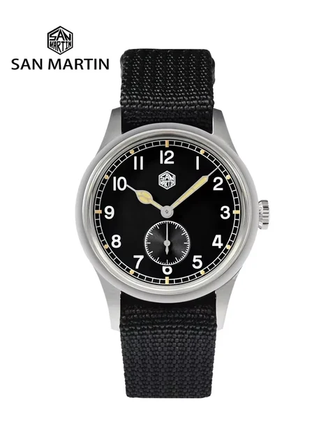 San Martin Men Watch RONDA 6004 Quartz Movement San Martin SN0105 36mm Men Watch RONDA 600